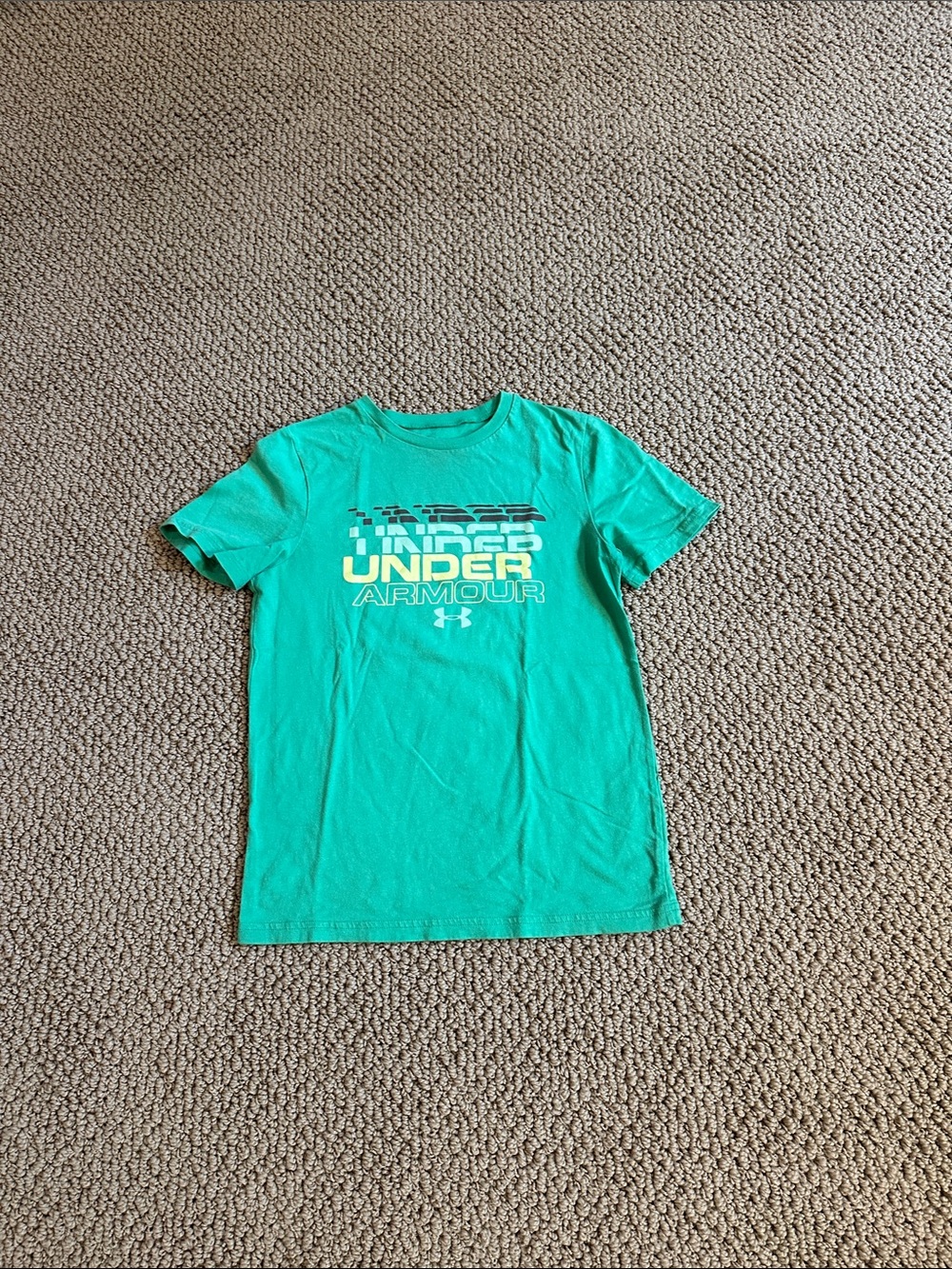 Under Armour Kids Green Logo Short Sleeve Tee